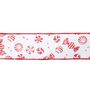 2.5" X 10Y Double Wired Red White Candies Ribbon Garland