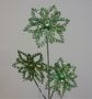 36cm Glitter Poinsettia Pick Green