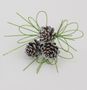 24cm Glitter Cone Pick Green/Silve