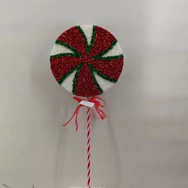 66Cm Candy Windmill Spray  - Red / White