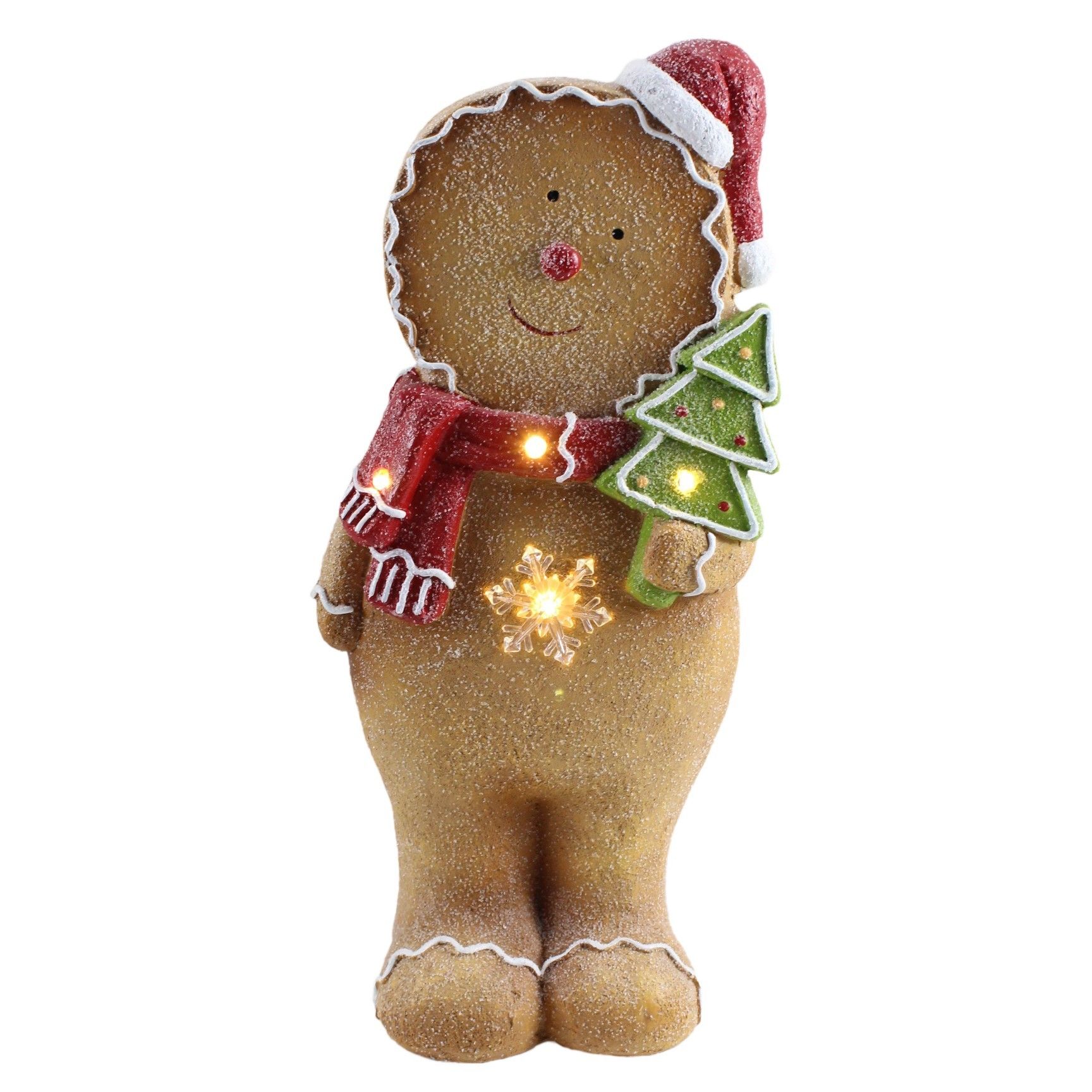 Gingerbread Man with LED Christmas Tree (2xAAA Batteries not included) 19.5x13.5