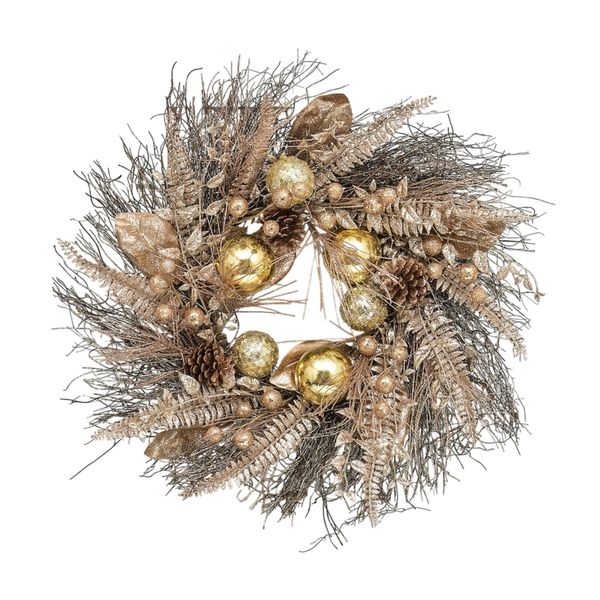 60cm Twig Ball/Leaf Wrth Gold/RG