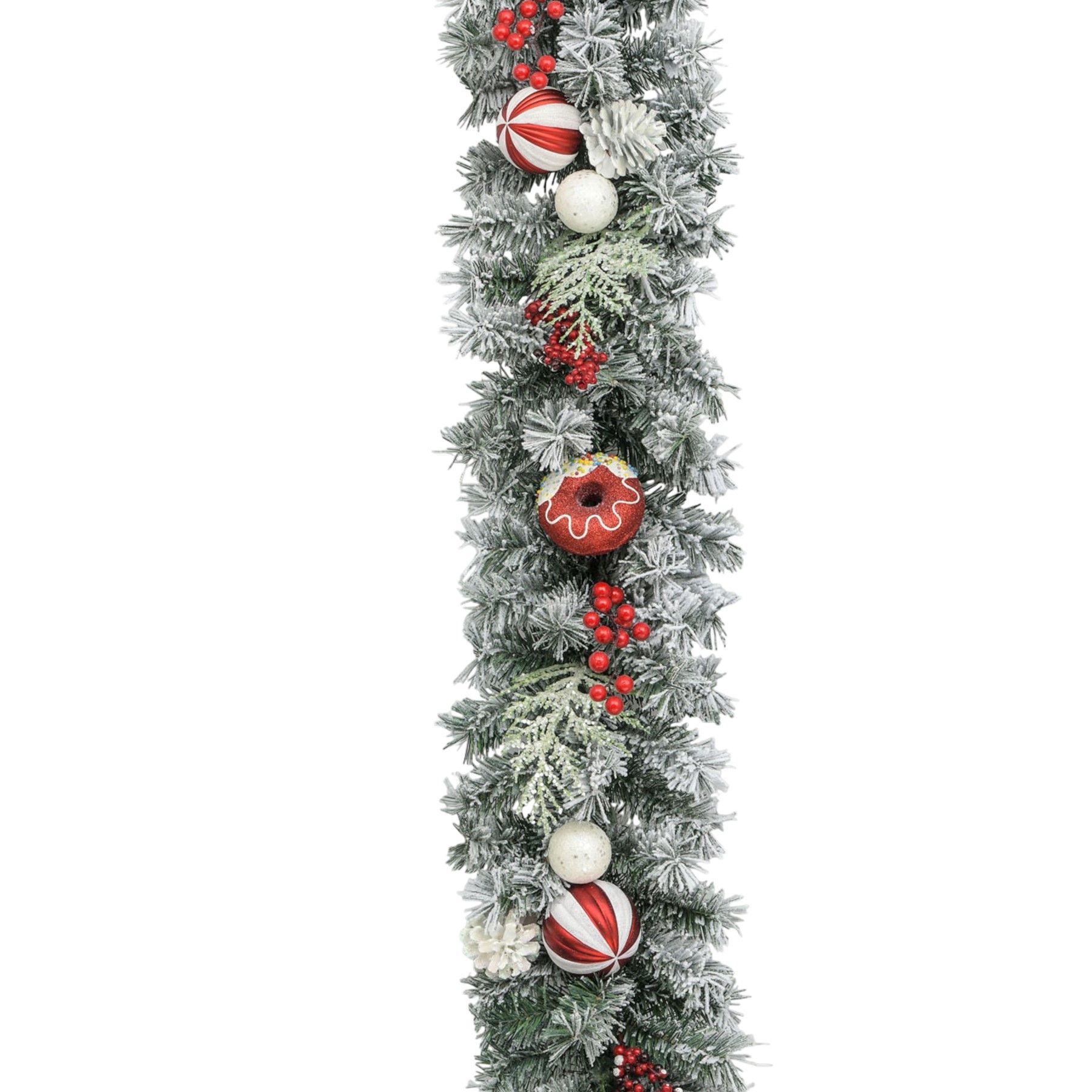180cm Glitter Doughnut Garland R/W