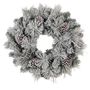 24" Frosted Pine/Cone Wreath
