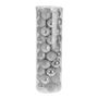Silver 6cm Plastic Ball in tube (matt,shiny,glitter, Ribbed) x 50