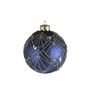 Glass Bauble Peacock Blue 8Cm