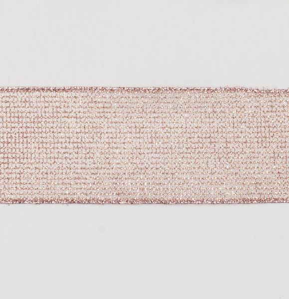 10Yx2.5" Glitter Mesh Ribbon Rose