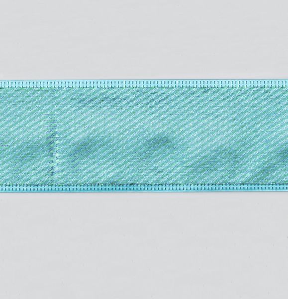 2.5"x10Y Metallic Ribbon Turqoise