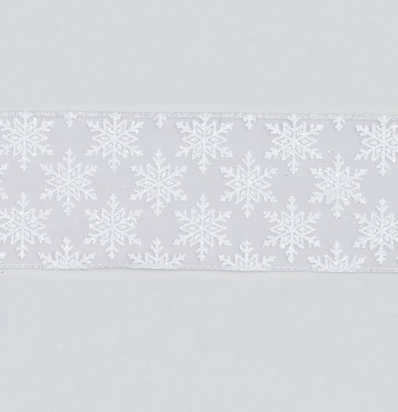 2.5"x10Y Snowflake Ribbon Lilac