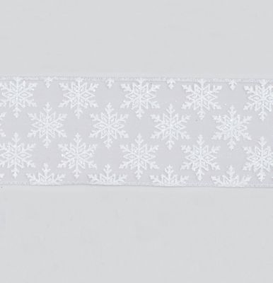 2.5"x10Y Snowflake Ribbon Lilac