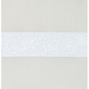 2.5"x10Y Glitter Ribbon White