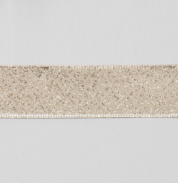 2.5"x10Y Pattern Ribbon Champagne