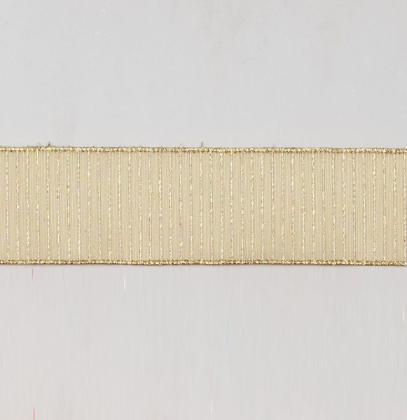 2.5"x10Y Stripe Ribbon Gold