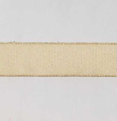 2.5"x10Y Stripe Ribbon Gold
