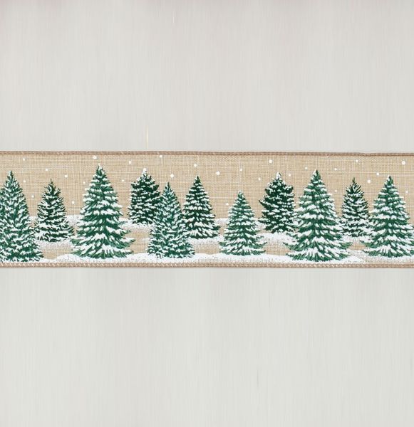 2.5"x10Y Snow Tree Ribbon