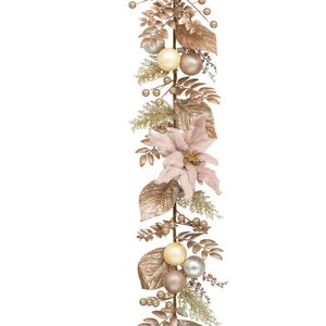 180cm Plush Poinsettia Garland