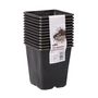02976846 9cm Square Pots Black  PK12