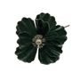 Flower Pick with Light Gold Detail - Dark Green - 21cm