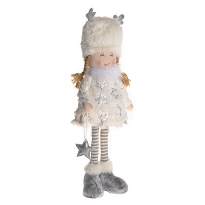 Standing Fairy White & Silver 45Cm