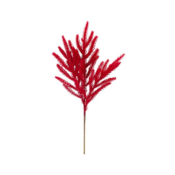 Artificial Plastic  Pine look Stem - Red - H48cm