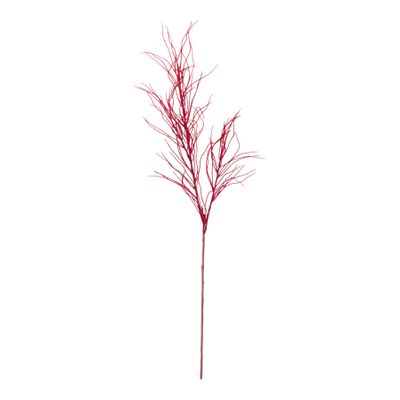 Artificial Plastic Twiggy Stem - Red - H129cm