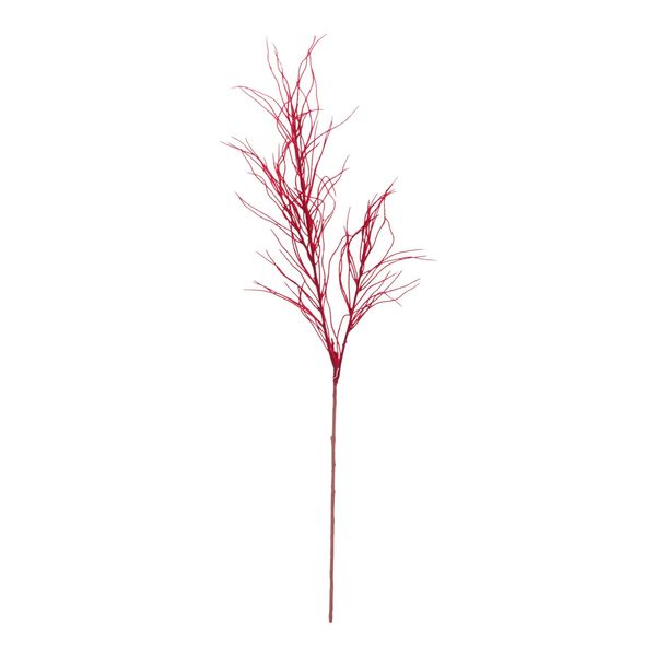 Artificial Plastic Twiggy Stem - Red - H129cm