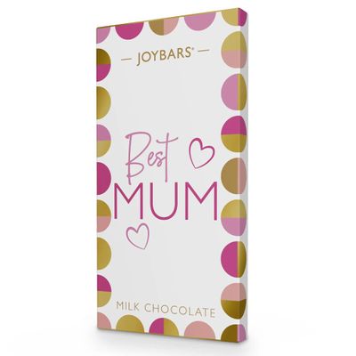 Joypots Joybar - Milk Chocolate Best Mum Message Bar (80g)