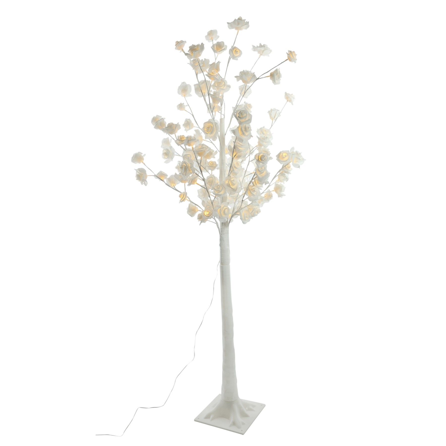 120 warm white LED Rose Petal Tree 1.5m mains powered