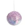 Bauble Pink with Glitter top 12cm