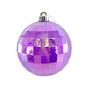 Disco Baubles Purple 12cm