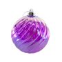 Iridescent Swirl Bauble Purple 12cm
