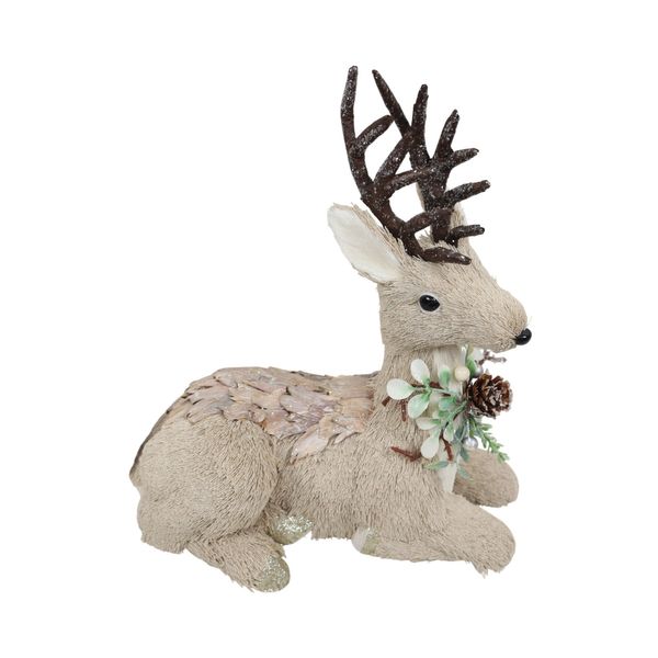 Deer Lying down Acorn & Berries 23x14x26cm