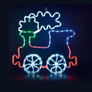 LED Rope Light Flashing Train 63x57cm