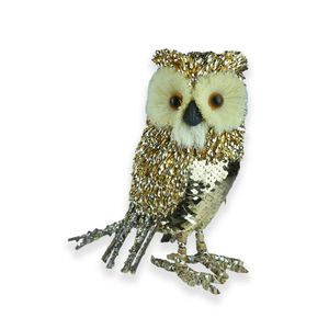 Owl Gold 15x10x19cm