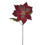 Poinsettia Red Tartan Stem 50Cm