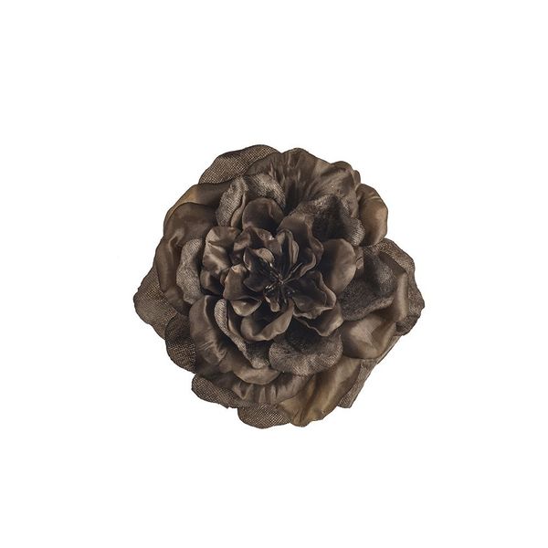 Rose With Clip Gold 15Cm
