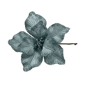 Magnolia Stem Teal with Glitter Edge L25cm