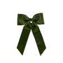 Velvet Bow on Clip - Green -23x32cm