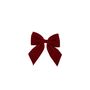 Velvet Bow on a Clip - Red - 15x16cm