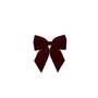 Velvet Bow on a Clip - Burgundy - 15x16cm