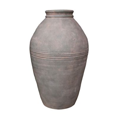 Antique Green Terracotta Olive Pot - H 47.5 x 31.5cm