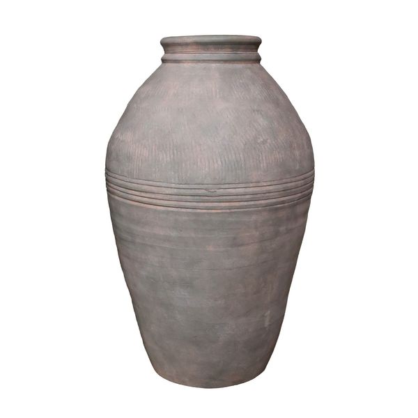 Antique Green Terracotta Olive Pot - H 47.5 x 31.5cm