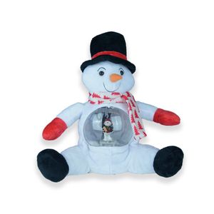 Plush Snowman with Snow Globe