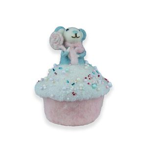 Cup cake with mouse 8x8x16cm