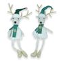 Reindeer with long legs and glitter arms 2 asst 37cm
