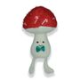 Mushroom with bow tie and candy cane hat 28cm