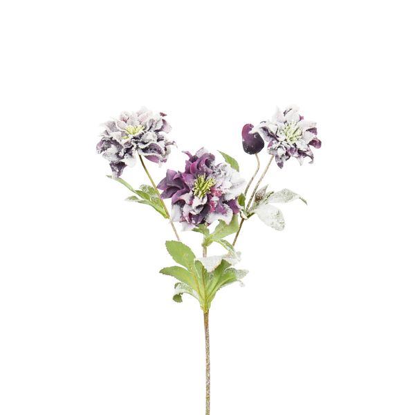 Christmas Rose Spray Purple 66cm