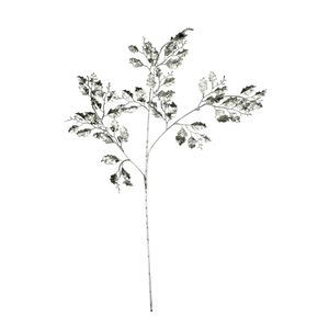 Holly Leaf Stem Silver - 75cm