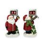 Santa or Snowman in Resin with countdown 2 Assorted 22cm