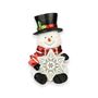Snowman with Light up snowflake in Resin 31cm